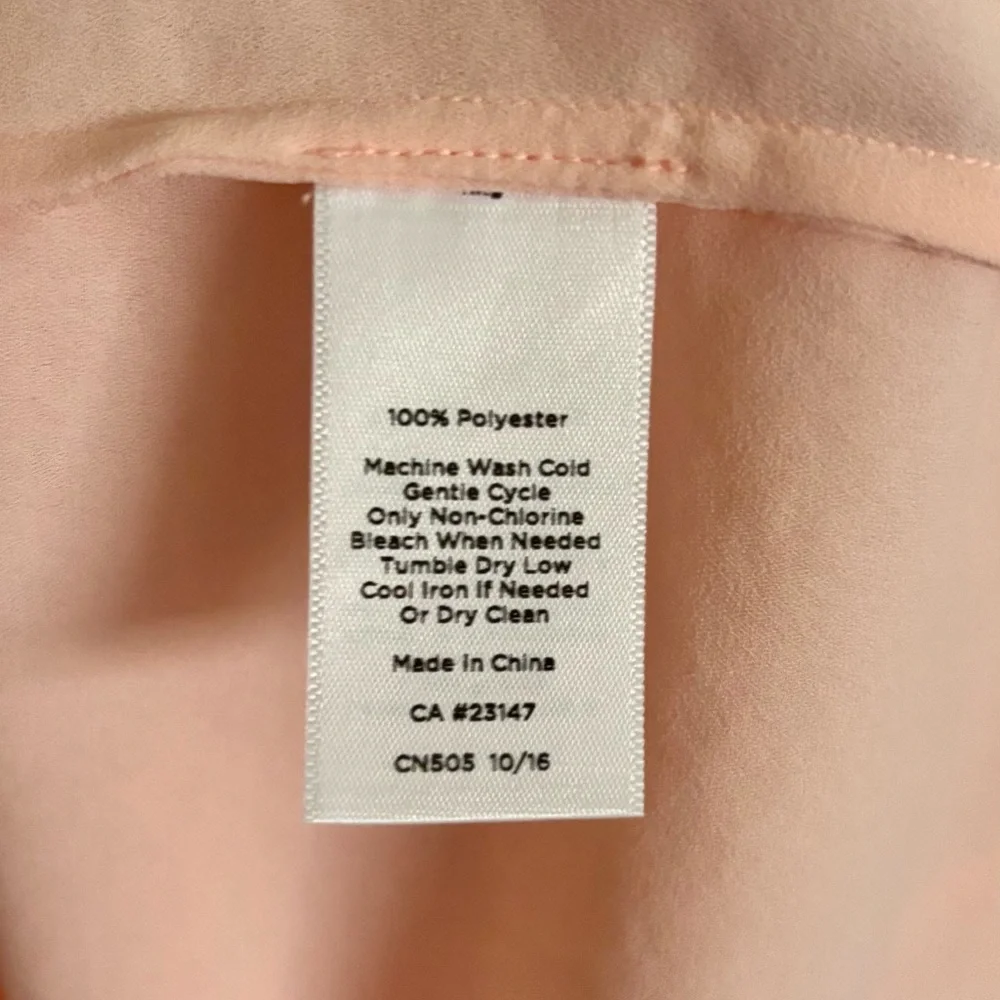 Talbots Soft Pink Ruffled Neck Popover Blouse - Picture 4 of 6